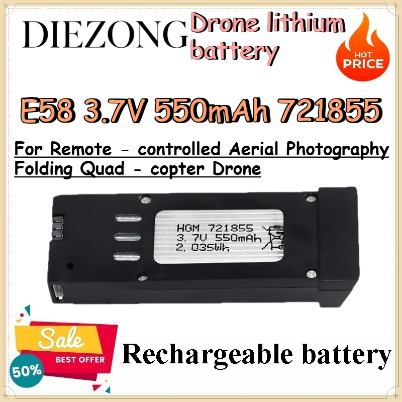 Eachine Drone E58 - E58 3.7V 550mAh 721855 Drone lithiumbatterij